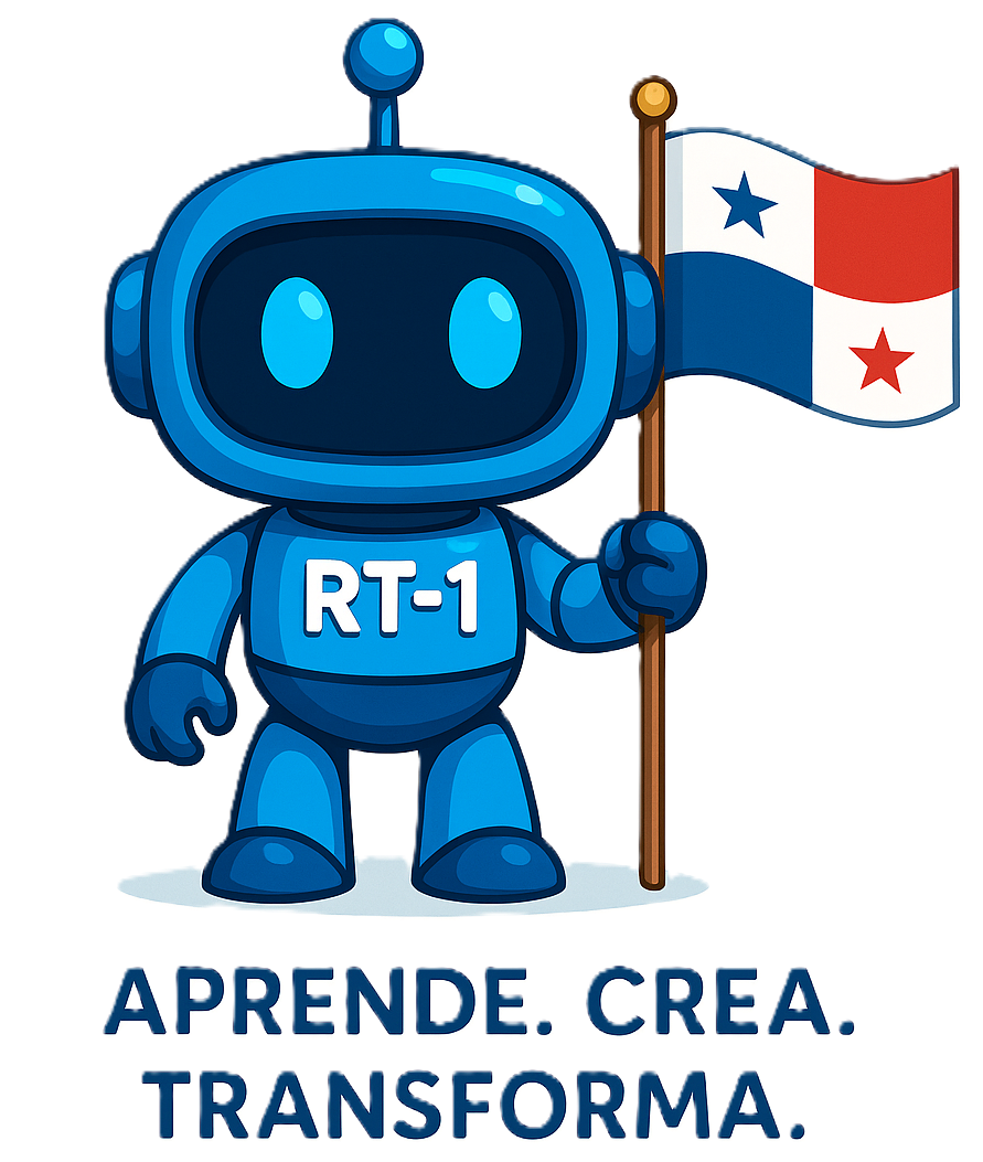 RT-1 con bandera de Panamá y el lema Aprende, crea, transforma